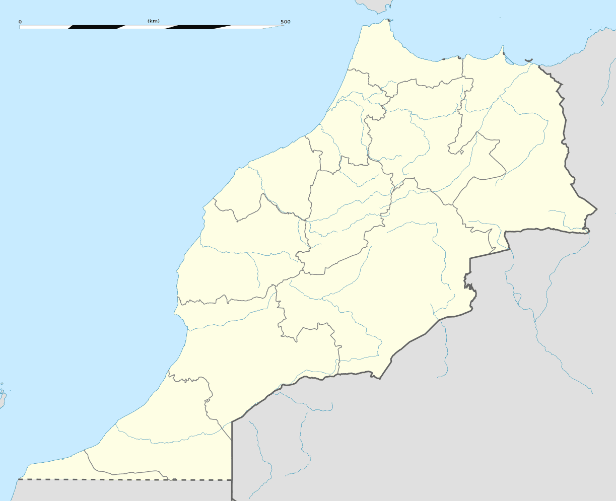 Map of Morocco with hotspots