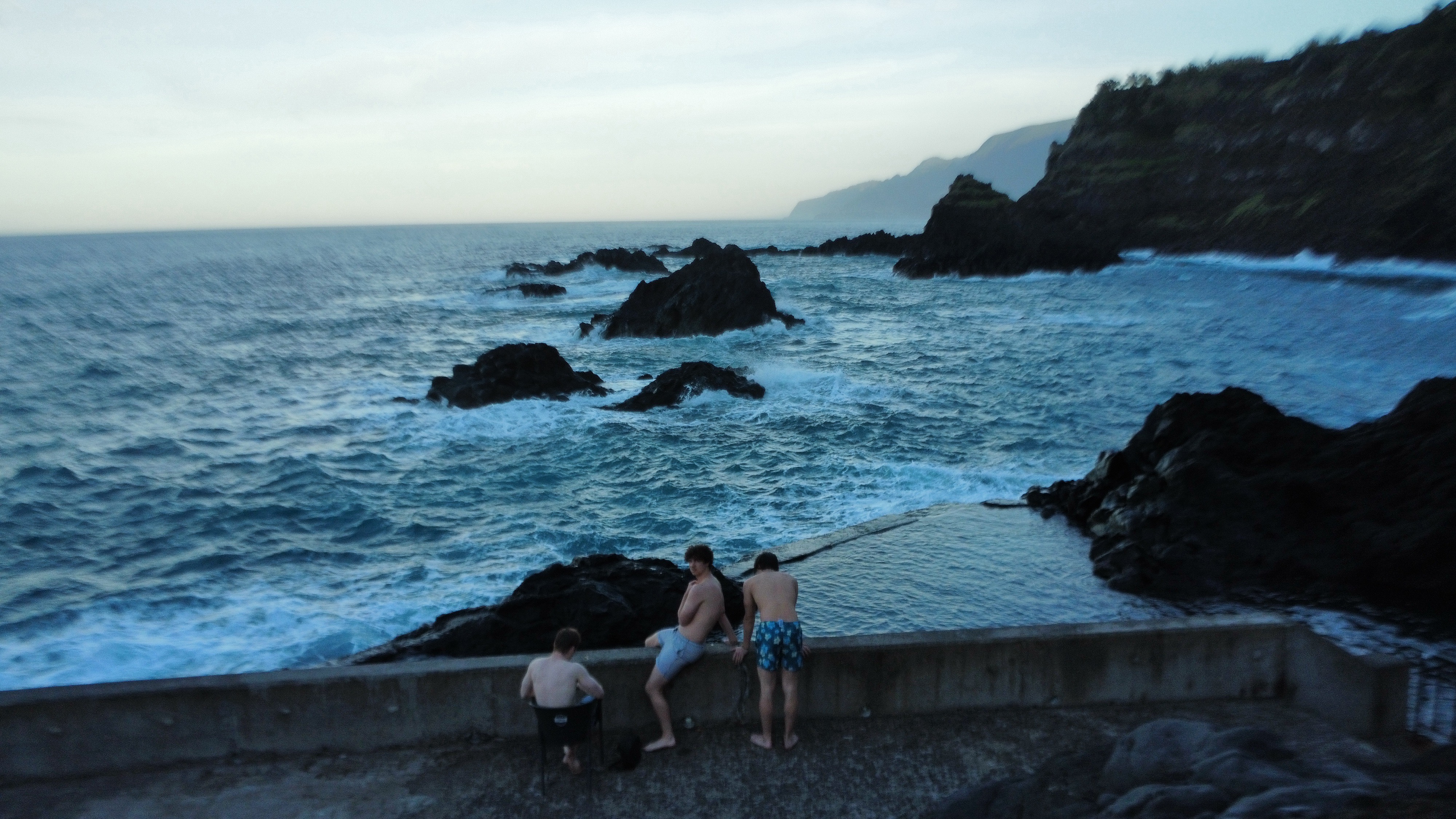 Volcanic swimming pools