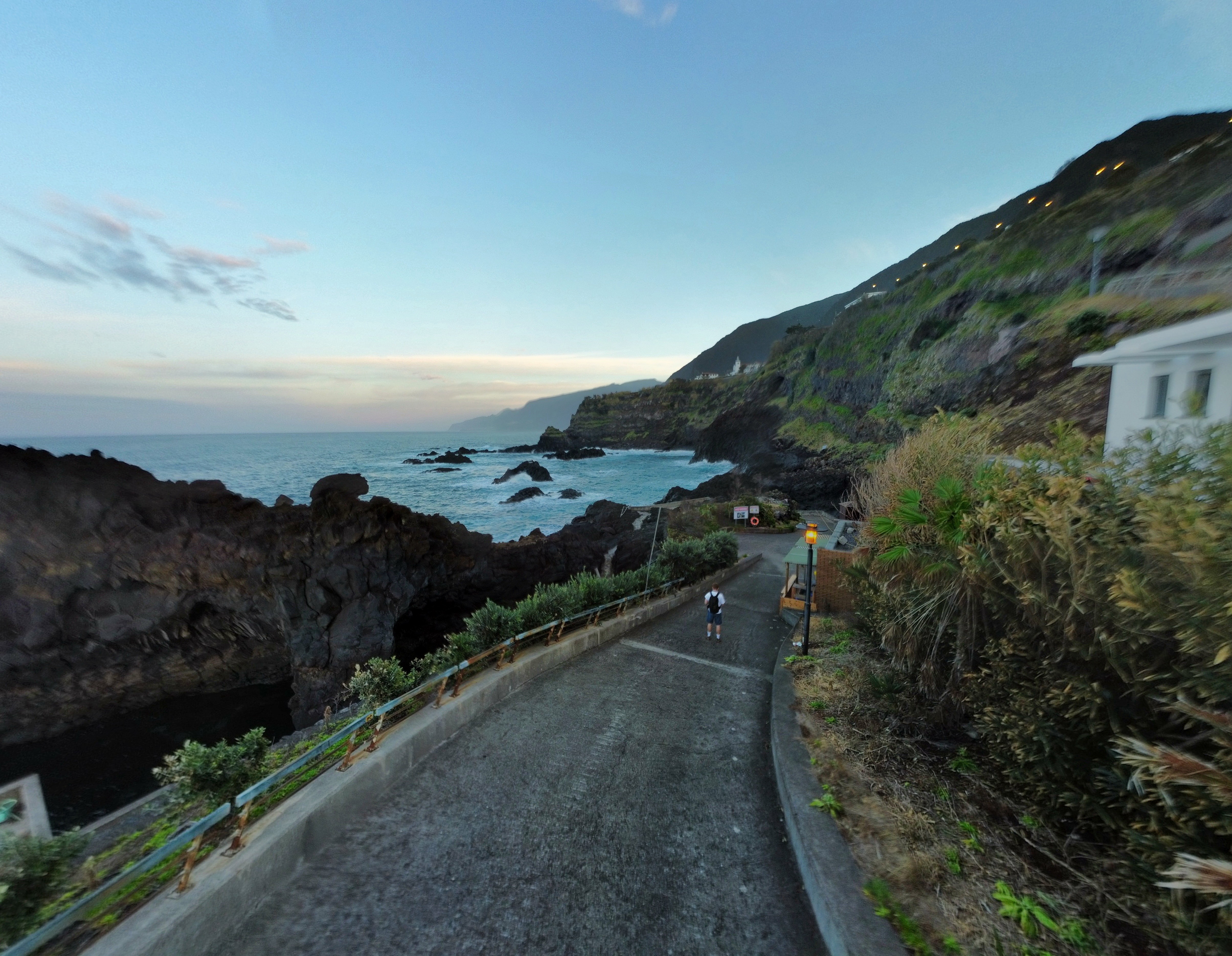 Black rock coastline